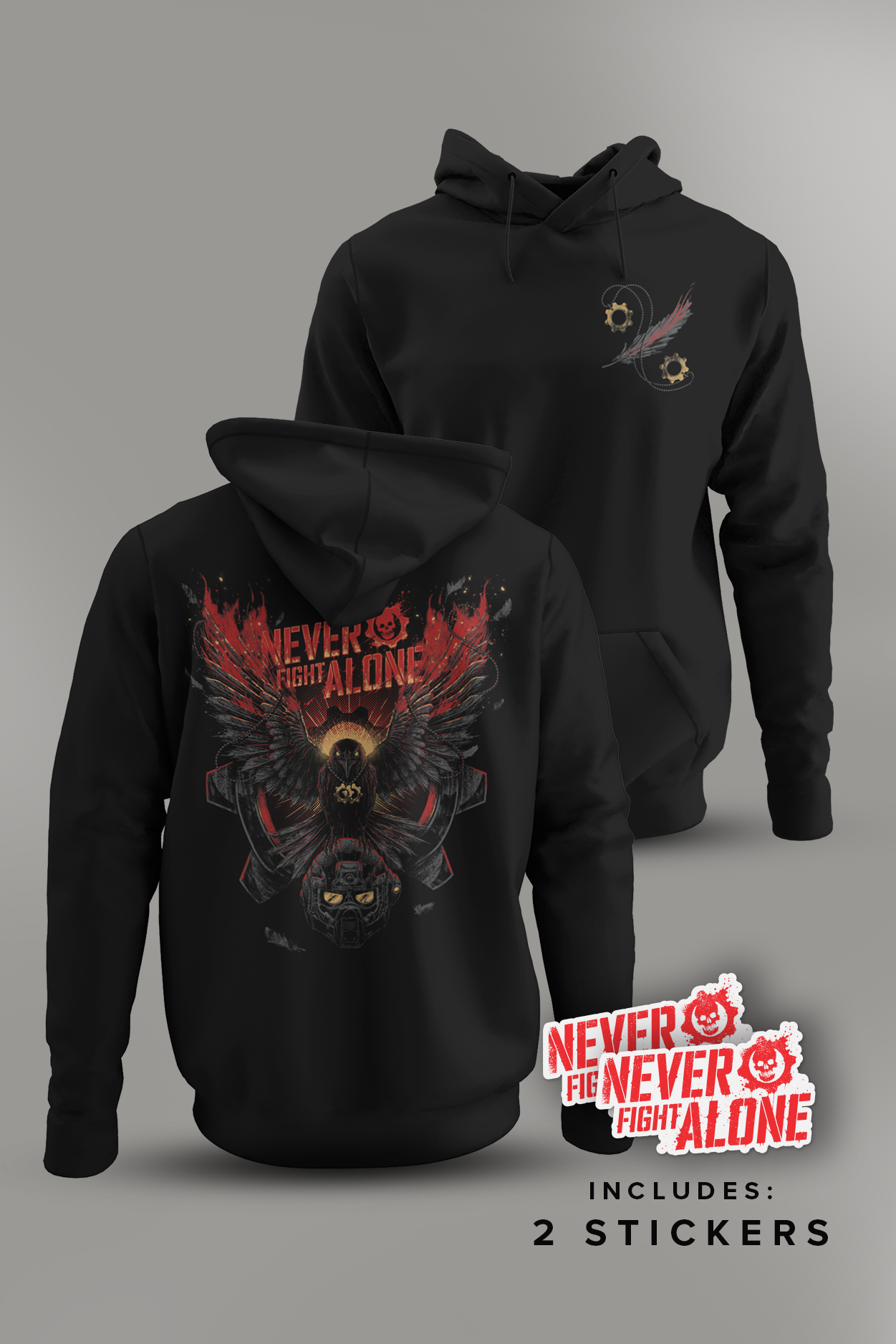 Gears of War Never Fight Alone Hoodie