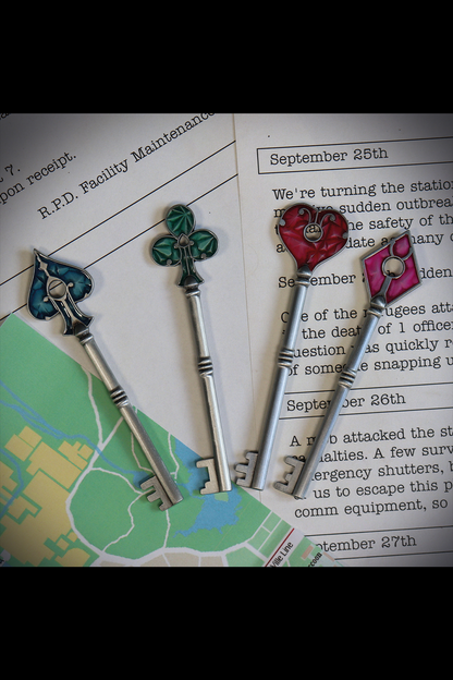 Resident Evil 2 - Set of Card Suit Keys by Fanattik