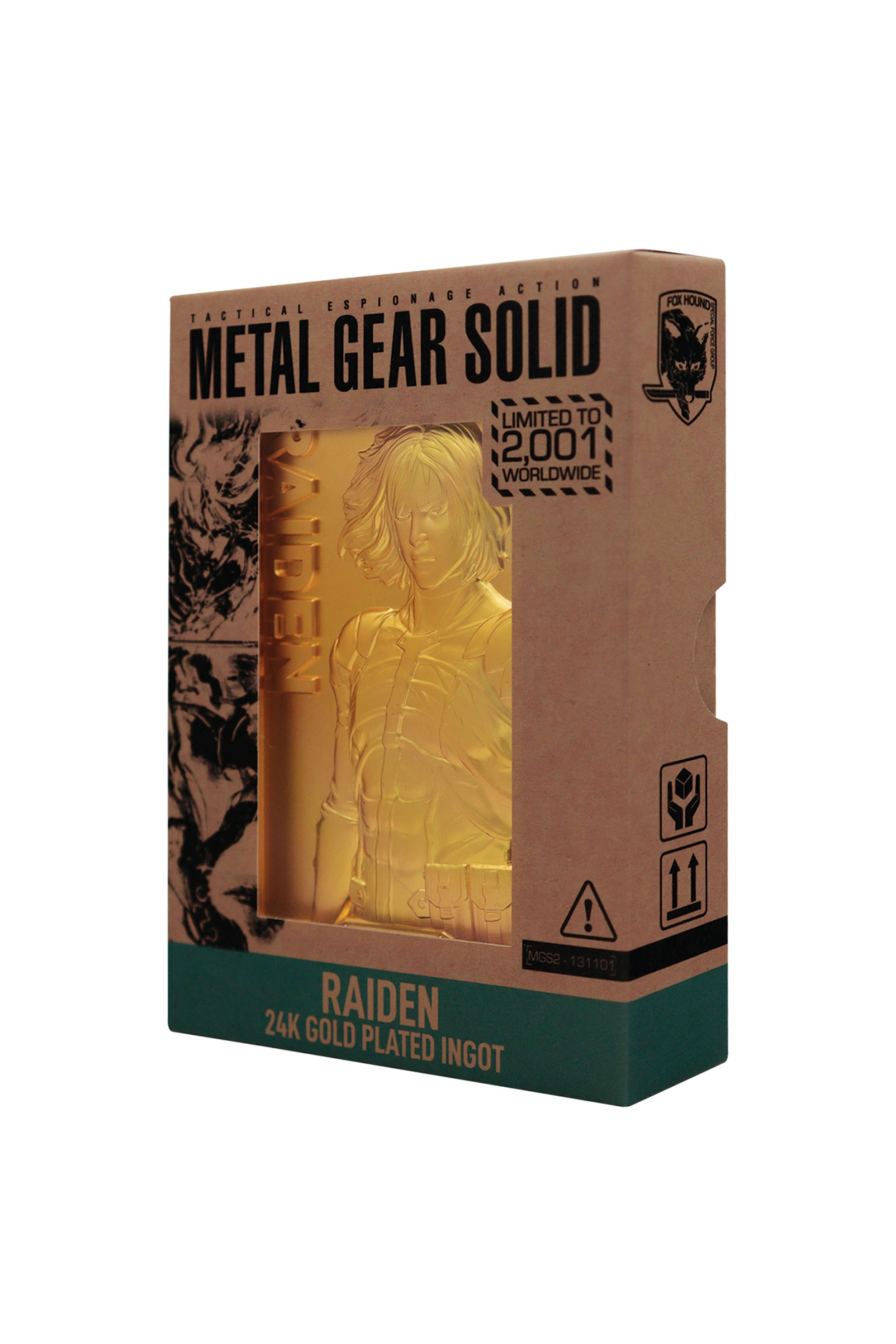Metal Gear Solid 2 - 24k Gold Plated Raiden Ingot by Fanattik