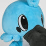 Image shows Temtem Platypet Plush's face zoomed in. The Platypet is a small, bipedal, platypus-like Temtem.